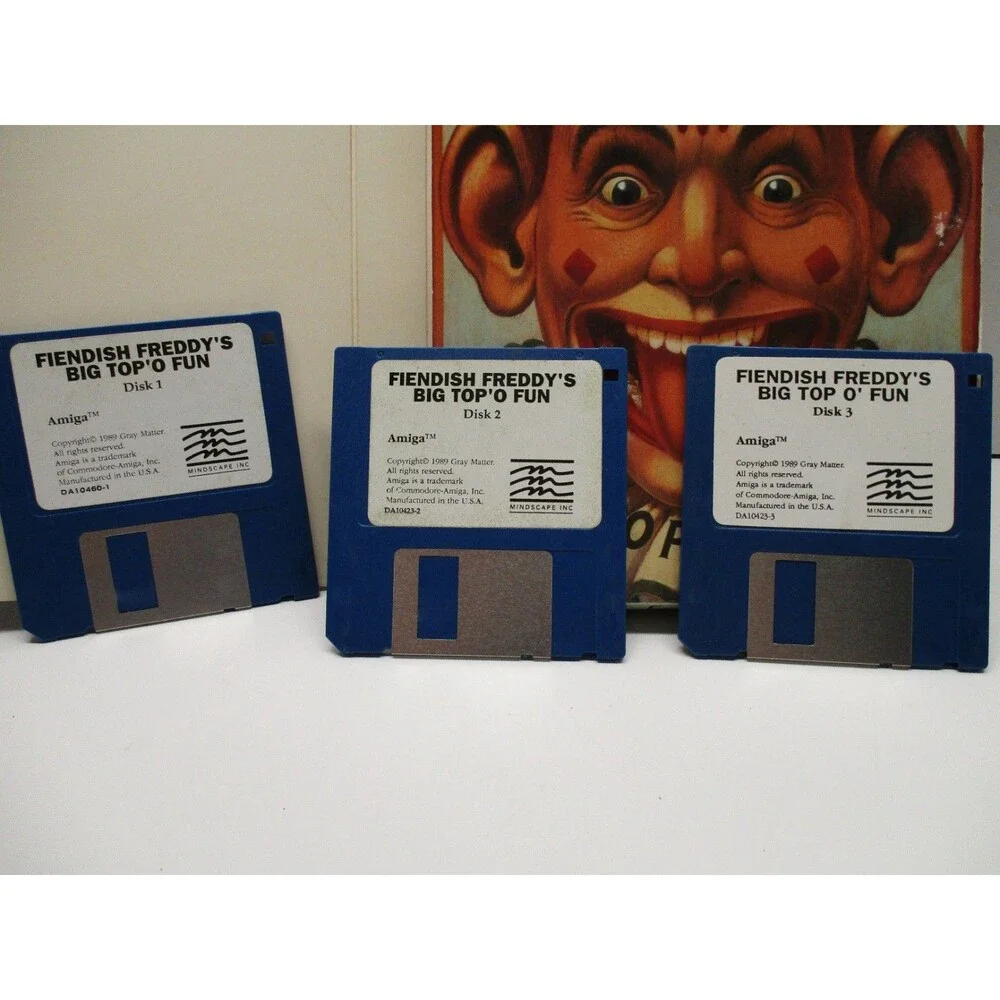 COMMODORE AMIGA FIENDISH FREDDY'S BIG TOP O FUN BIG BOX 3.5
